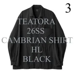 3 黒 TEATORA 26SS CAMBRIAN SHIRT HL 長袖シャツ - メルカリ