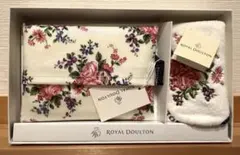 ロイヤルドルトン☆お花柄タオルハンカチ&ティッシュケース2点セット☆新品未使用のサムネイル