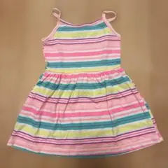 カラフルストライプキャミワンピ90〜100cm