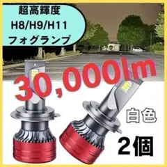 最安 30000lm フォグランプ 白 2025年製 H8/H9/H11 高輝度のサムネイル