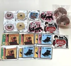 キヨ猫　くじ　キヨ　15周年　ステッカーセット　アクリルバッジ　ビーズクッション
