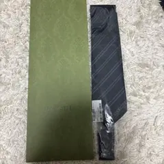 GUCCI ネイビー ストライプ ネクタイ　未開封