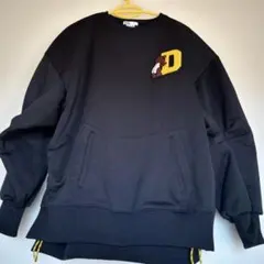 良品】S/DOUBLE エスダブル 両Vラグランスウェット ダークネイビー M 