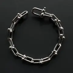 チェーンブレスレット　シルバー　ハードウェア　ラージサイズ