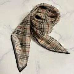 BURBERRYバーバリー リバーシブル スキニースカーフ ノバチェック×花柄 BURBERRYバーバリー リバーシブル スキニースカーフ ノバチェック×花柄