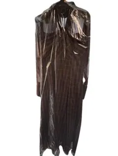 マーキュリーデュオ ツイストネックロングスリーブワンピース茶　M