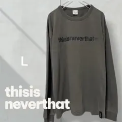 韓国 thisisneverthat ネバザ ロングスリーブTシャツ/グレー Lのサムネイル