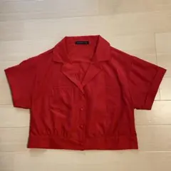 GORGE レッド 半袖シャツ　ブラウス　赤のサムネイル