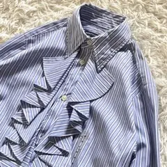 【未使用】ラルフローレンスポーツ センターフリルブラウス マルチストライプ 4