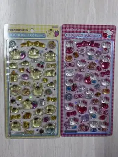 正規品　第二弾　サンリオ　ボンボンドロップシール　ポムポムプリン　キティのサムネイル