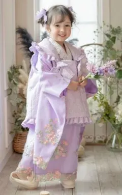 七五三 3歳 着物 被服 キャサリンコテージ 紫
