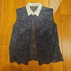 AULA AILA レースノースリーブブラウス