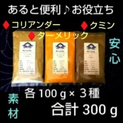 ♦ インド＊ 各１００g × ３種類 ＊ クミン＋コリアンダー＋ターメリックのサムネイル