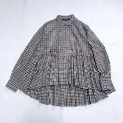 ☆mizuiroind☆新品フード付きチェックシャツ ネイビー×グリーン 