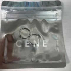 CENE シンプルリングピアス 2個セット