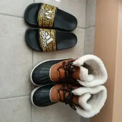 G.T. HAWKINS スノーブーツとadidasサンダルセット