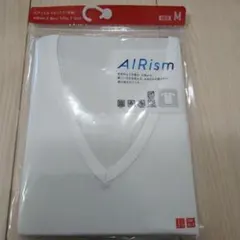 UNIQLO AIRism Vネック Tシャツ M ホワイト