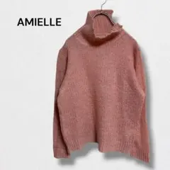 AMIELLE タートルネック モヘヤ ニット セーター パステルカラー 上品