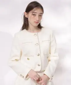 《Rirandtureルミネ新宿店限定》クロップドツイードジャケット