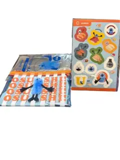 パペットスンスン×スシロー クリアポーチ&シール(ブルー)