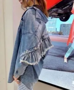 ディーゼル　ジョグジーンズジップアップフリルワンピース