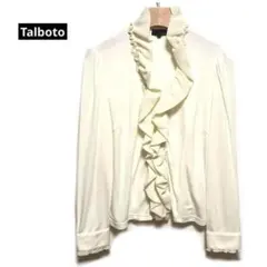 【Talboto】タルボット　Tシャツ生地ブラウス　フリルカラー　Sサイズのサムネイル