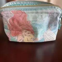 Disney リトルマーメイド　アリエル　ワイヤー入りマチつき　ポーチのサムネイル