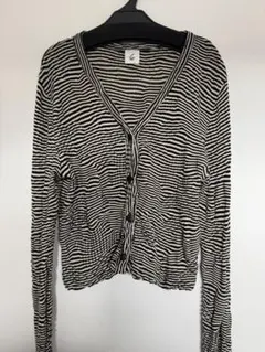 6ROKU COTTONMIXPATTERNBORDER カーディガン【美品】