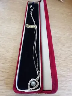 本真珠　ネックレス　ブルーパール7mm SLIVER印刻あり