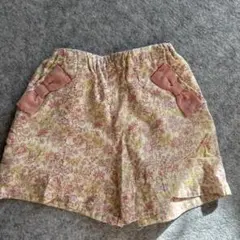 ‼️petit main‼️ ピンクリボン　花柄ハーフパンツ 80cm