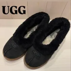 UGG アグ ファー モカシン スリッポン ブラック 黒 ムートン