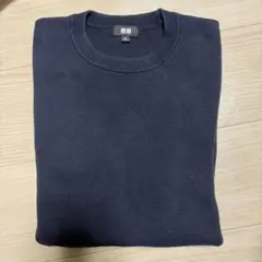 UNIQLO メンズ クルーネックニット ネイビー Mサイズ