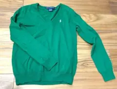 Ralph Lauren Sport グリーン Vネックセーター M