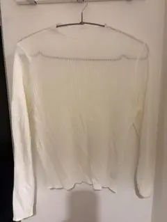 Rirandture リブ編み長袖トップス ホワイト