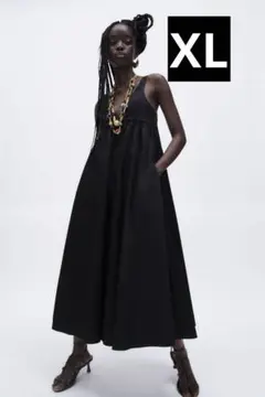 ブラック キャミワンピース　XL