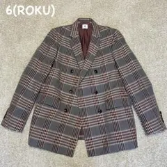 6 ロク テーラードジャケット ダブル チェック柄のサムネイル