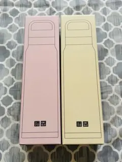 UNIQLO ☆ステンレスボトル /0.45L /ピンク&クリーム