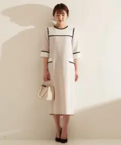 TIARA ティアラ カラーブロックワンピース ロング　 近年モデル Lサイズ
