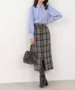 N. ロービングツイードタイトスカート