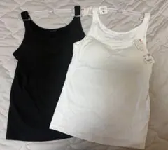 【新品】ユニクロ エアリズムコットンリブブラタンクトップ2枚セット Mサイズ