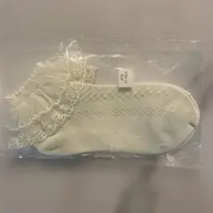 フリル付きイエローキッズ靴下 17-19cm