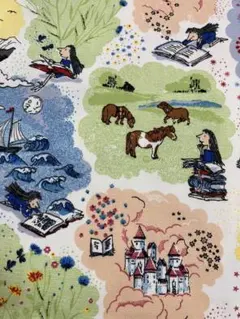 20ෆ˚*【1m】キャスキッドソン ・コラボデニム生地（ロアルド・ダール ）