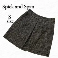 Spick and Span ツイード フレアスカート S 茶系 チェック ラメのサムネイル