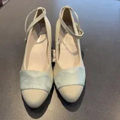 【新品☆23.5cm】marie claire bis パンプス　グリーンのサムネイル