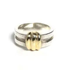 Tiffany ティファニー グルーブド リング 指輪 925 750 コンビ