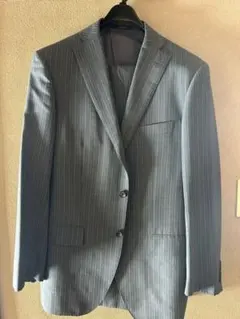 P.S.FA グレー ストライプ ビジネススーツ