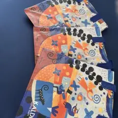 新品　KALDI エコバッグ カラフルアートデザイン同柄3枚セット