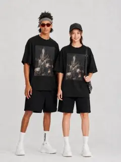 プリントTシャツブラック 不用品　お安く出品