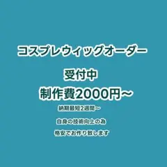 コスプレウィッグオーダー受付ページ