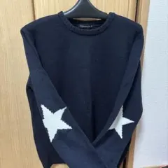 スター柄 ニット セーター ブラック ゆったり 古着 ストリートのサムネイル